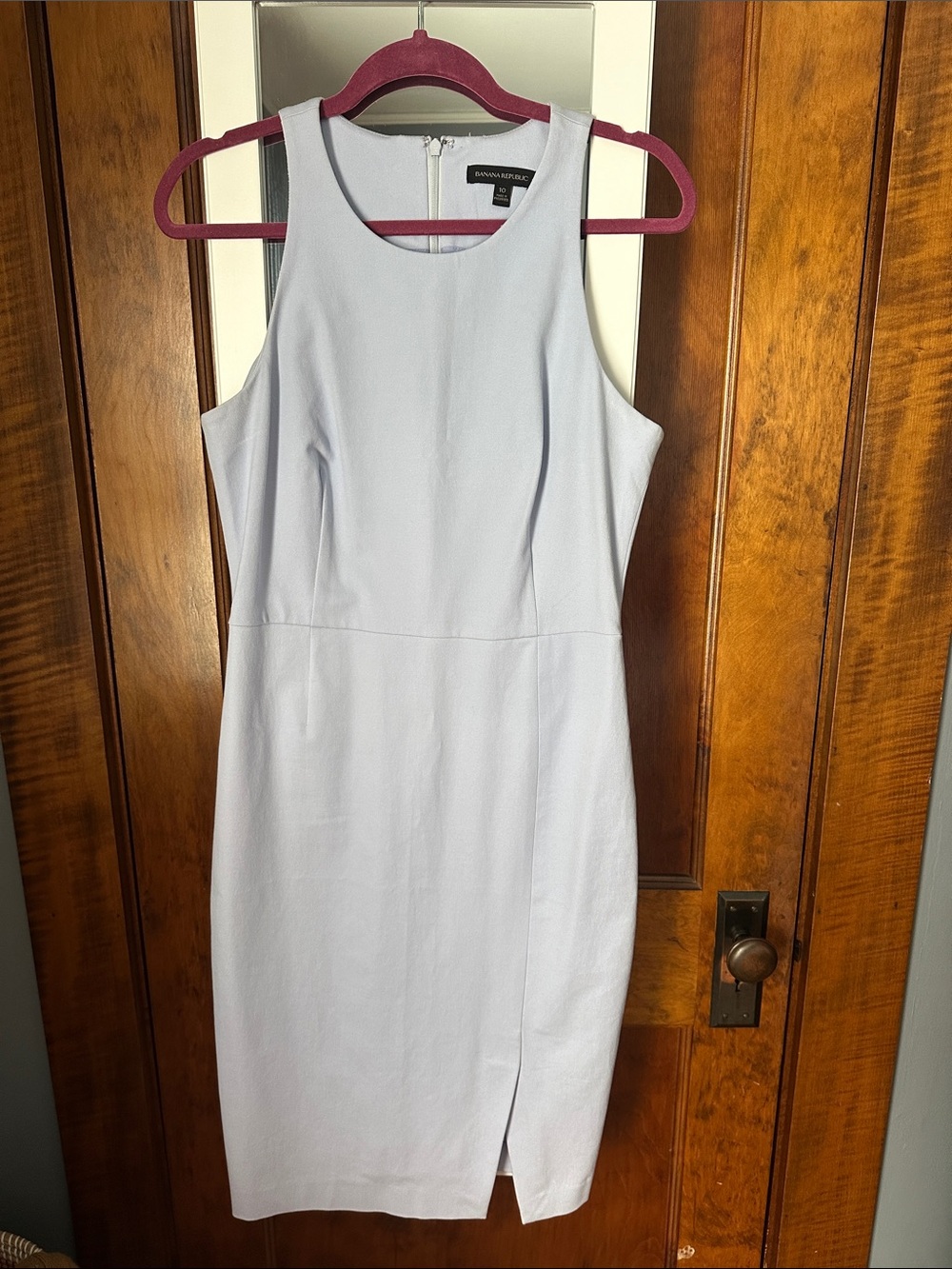 Banana Republic Light blue Sleeveless Sheath Dress